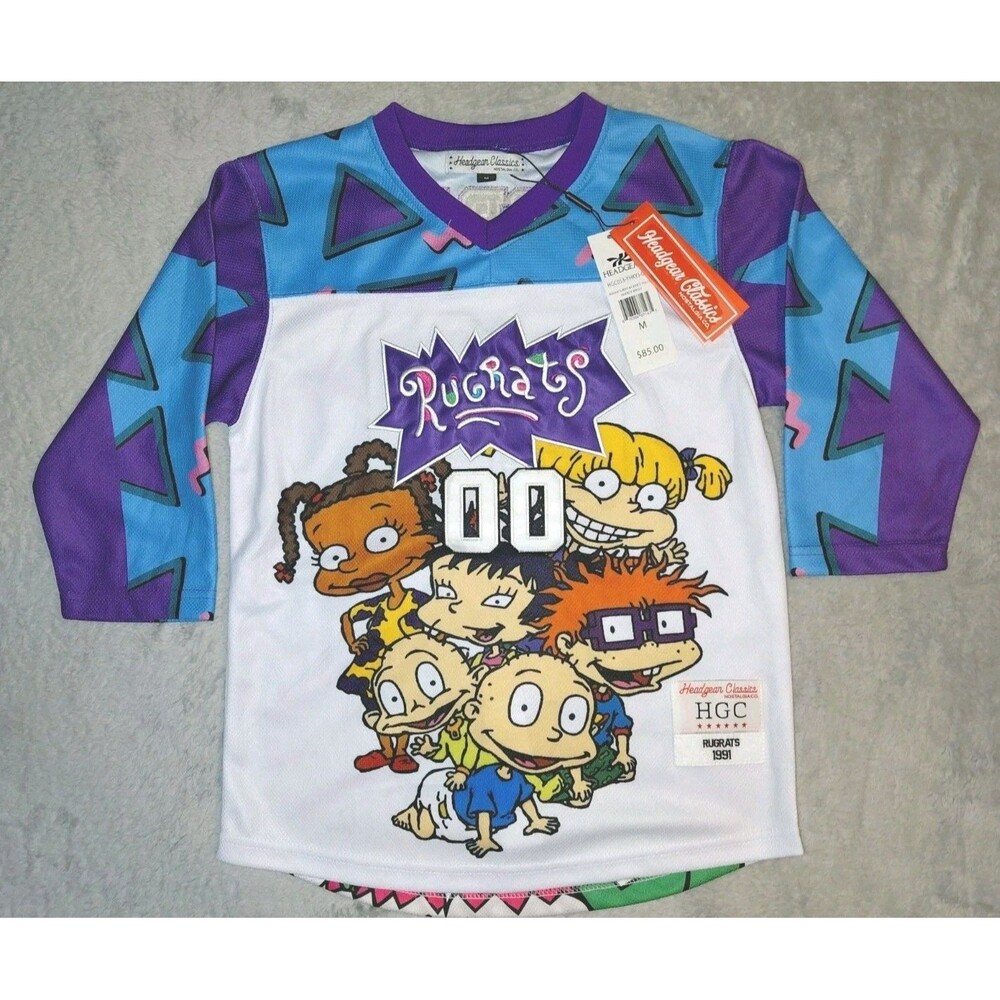 RUGRATS REPTAR CEREAL HEADGEAR CLASSICS 1991 HOCKEY JERSEY YOUTH Medium